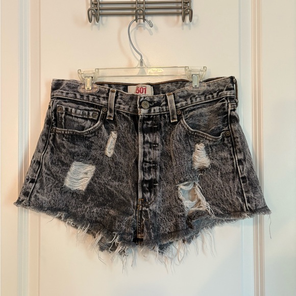 Vintage Levi's Distressed Cut-off Jean Shorts - Picture 1 of 6